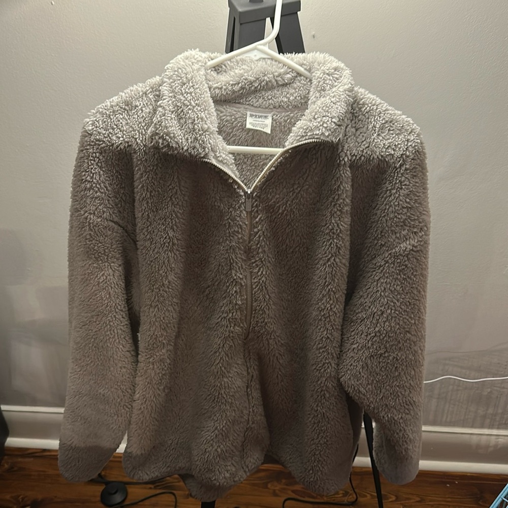 Pink by Victorias Secret fuzzy zip from jacket